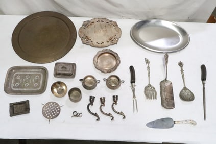lot of vintage silverplate articles