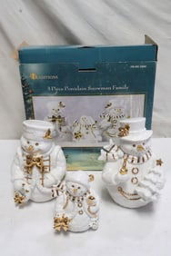 3 pieces hand painted table ornament, new in box