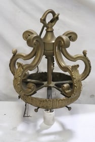 19th century European gilt bronze ceiling light