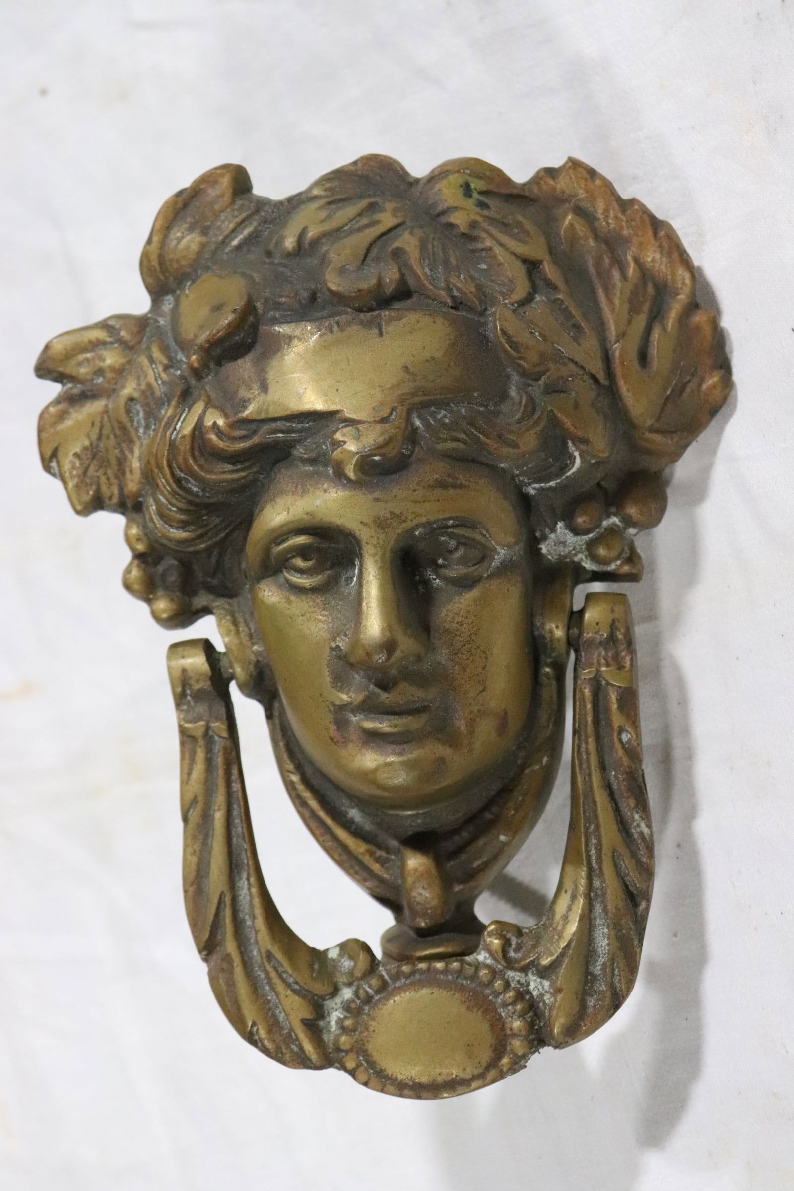 Large antique bronze door knocker (1 of 5)
