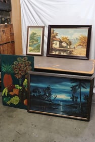 4 oil paintings