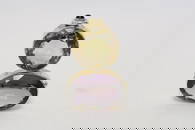 14K Y/G brooch set w/ amethyst & citrine