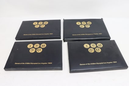 4 sets of 1984 LA Olympic Commemorative coins/ tokens