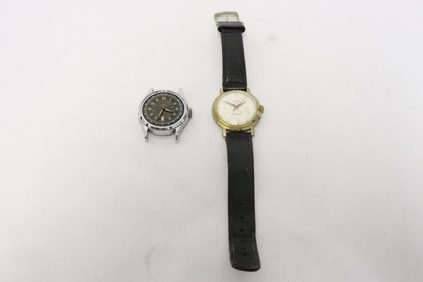 2 man's vintage wrist watches