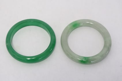 2 jadeite like bangles