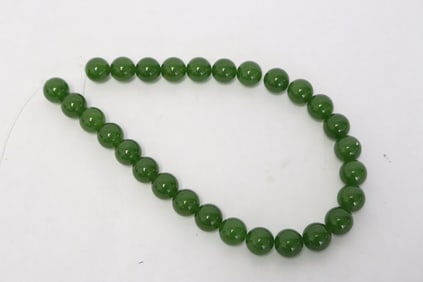 Jadeite like bead necklace