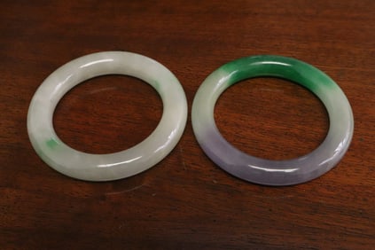 2 jadeite like bangles