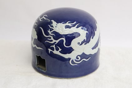 Chinese white on blue porcelain table article