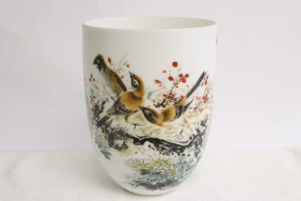 Chinese famille rose porcelain incense holder