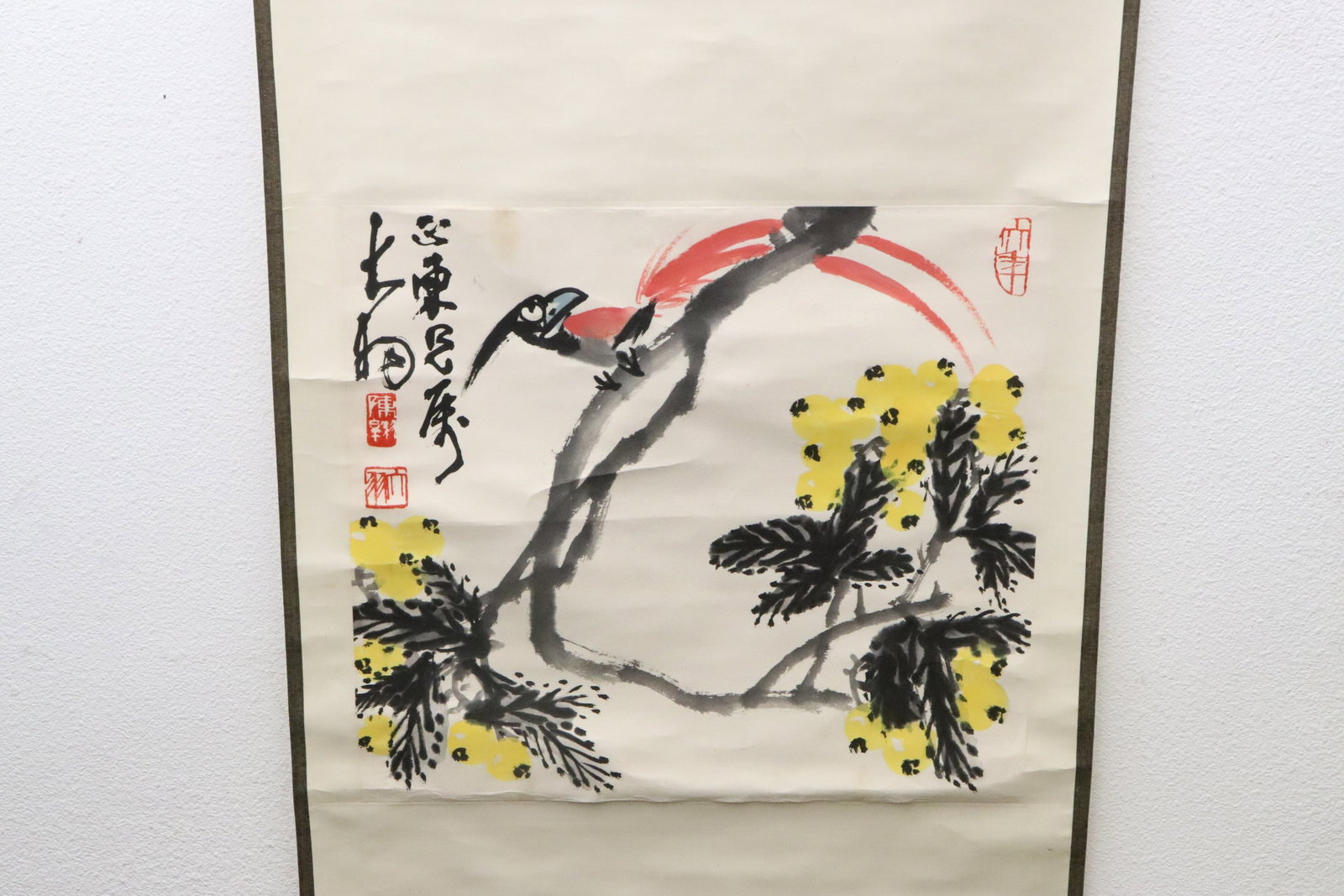 Chinese print scroll: Chinese print scroll, 17.2"x19.2"