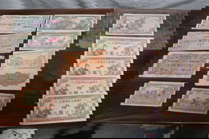 Chinese currency/ banknote, & Japanese WWII military banknotes