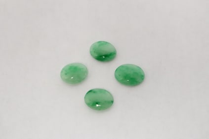 4 jadeite cabochons