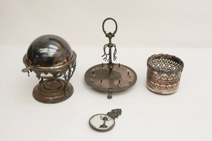4 pieces fancy silverplates