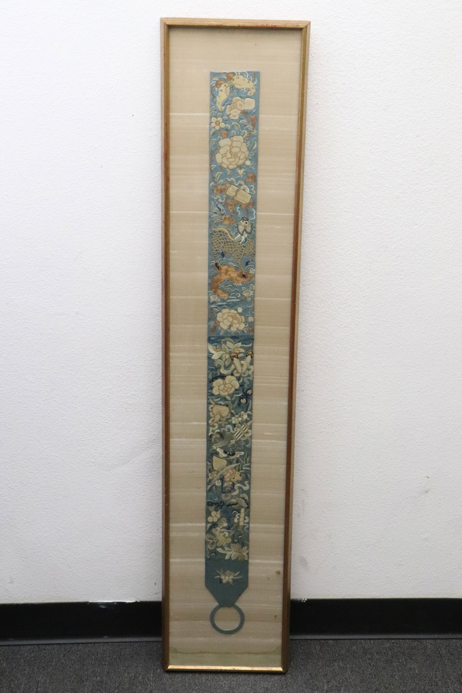 A long Chinese antique embroidery panel (1 of 7)