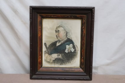 Aquatint "portrait of Queen Victoria"