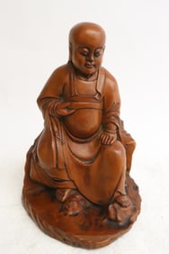 Rare Chinese huangyang wood carved deity