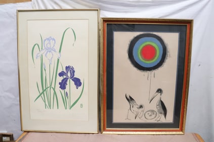 2 large etchings by Chinese artist