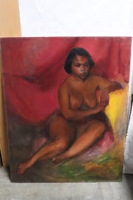 Walter Moscow oil on canvas "nude"