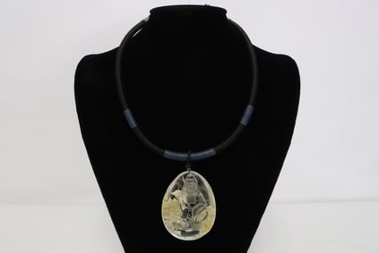 Natural crystal pendant