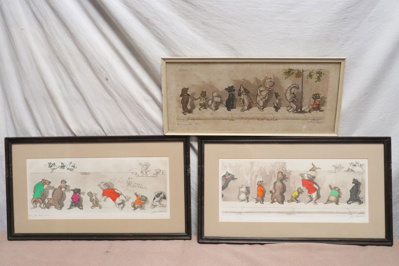 3 pencil signed Boris O'Klein etching (1 of 10)