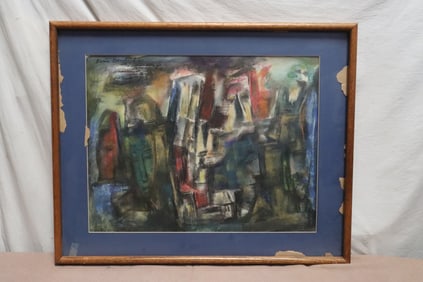 Boris Deutsch color pencil on paper "abstract figures"