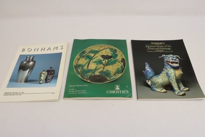 3 auction catalogs for Japanese antiques
