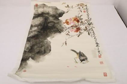 Chinese watercolor on paper, signed ad artist seal