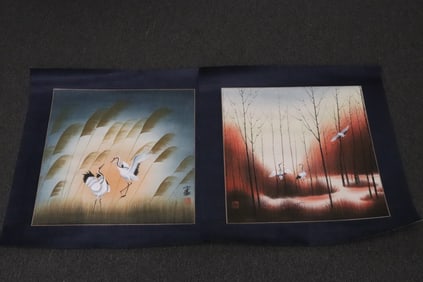 2 Chinese watercolor on paper, signed & seal mark