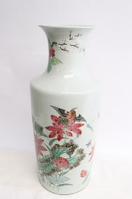 Chinese early 18th c. porcelain straight vase