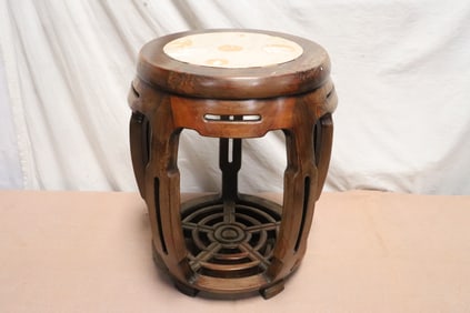 Chinese antique rosewood drum stool