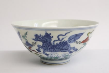 Beautiful Chinese doucai porcelain bowl