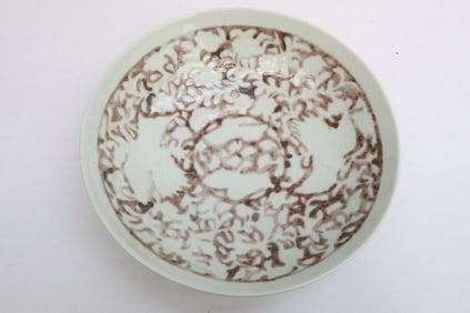 Chinese red and white porcelain bowl