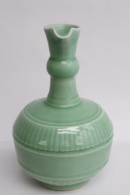Chinese green glazed porcelain ewer