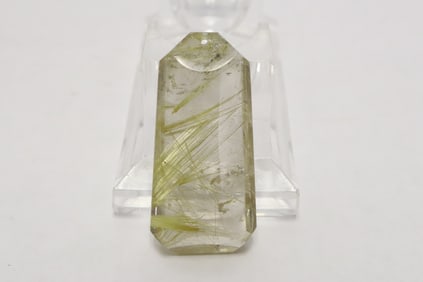 A rare Chinese natural hair crystal carved pendant