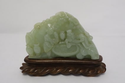 Chinese celadon jade carved ornament
