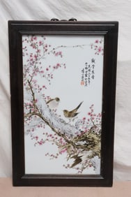 Chinese famille rose porcelain plaque