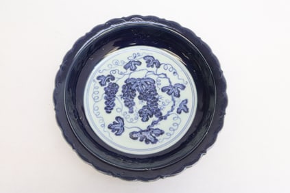 Chinese blue and white porcelain plate