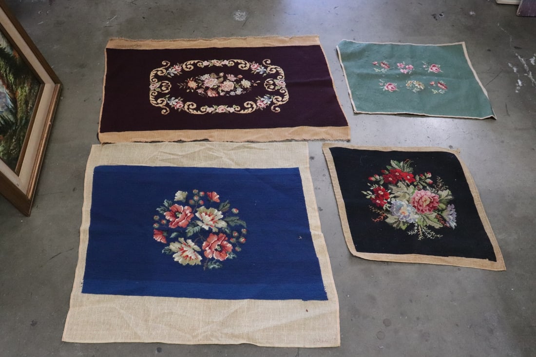 4 pieces needlepoint panels (1 of 9)