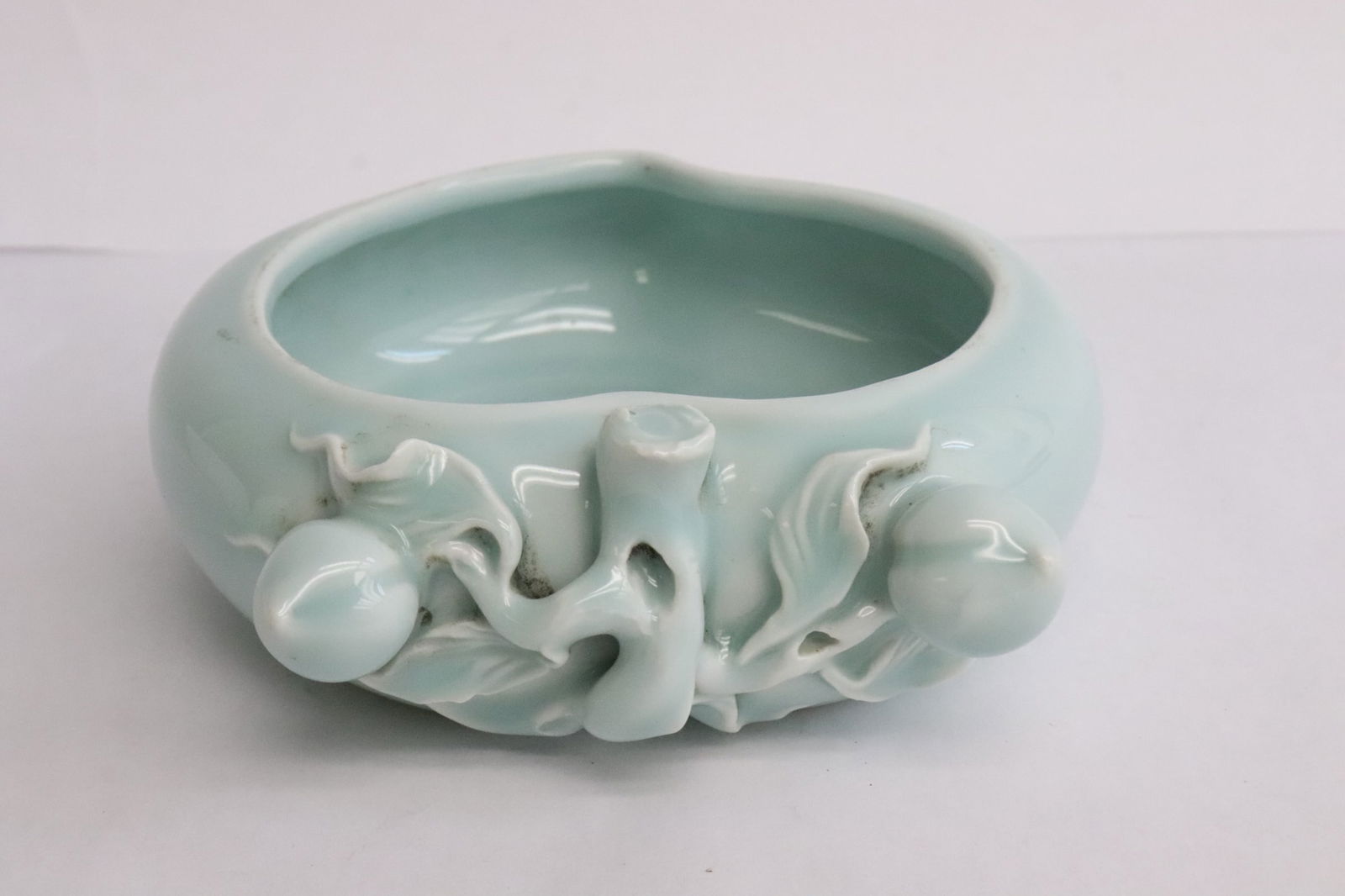 A celadon porcelain brush wash: A celadon porcelain brush wash, 2.15"x5.8"x5.5"