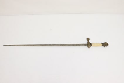 A masonic sword, handle damage