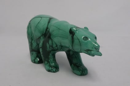 Malachite carved bear