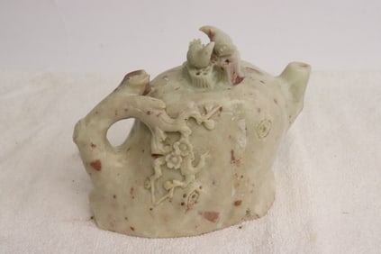 Soapstone carved teapot