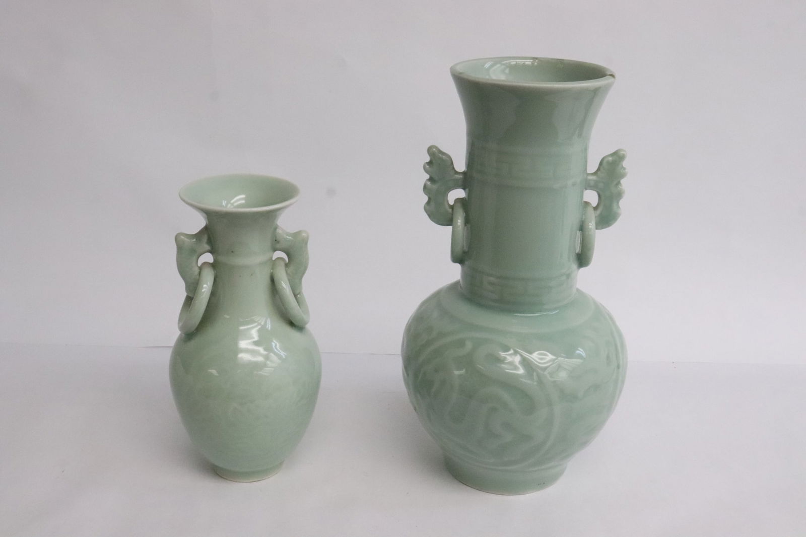 2 Chinese celadon vases (1 of 10)