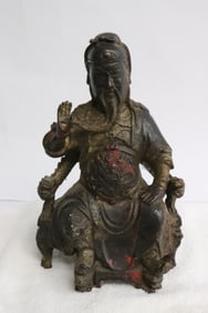 Chinese bronze sculpture of deity