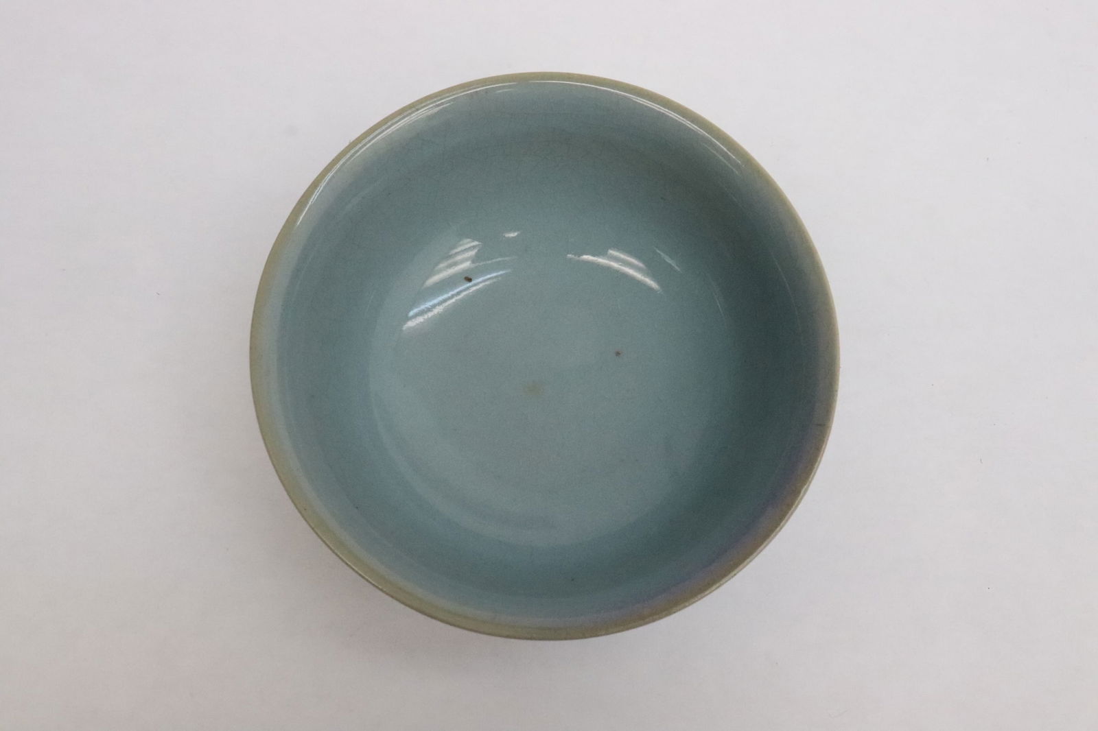 Celadon bowl with calligraphy: Celadon bowl with calligraphy, 2.3"x5.5"dia