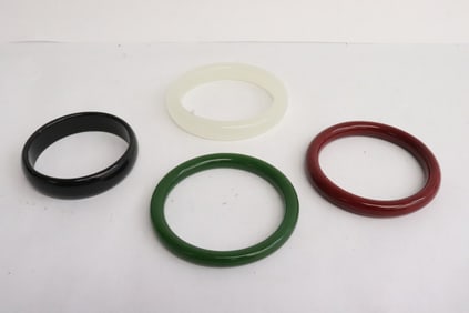 4 Peking glass bangles