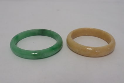 2 jade like bangles