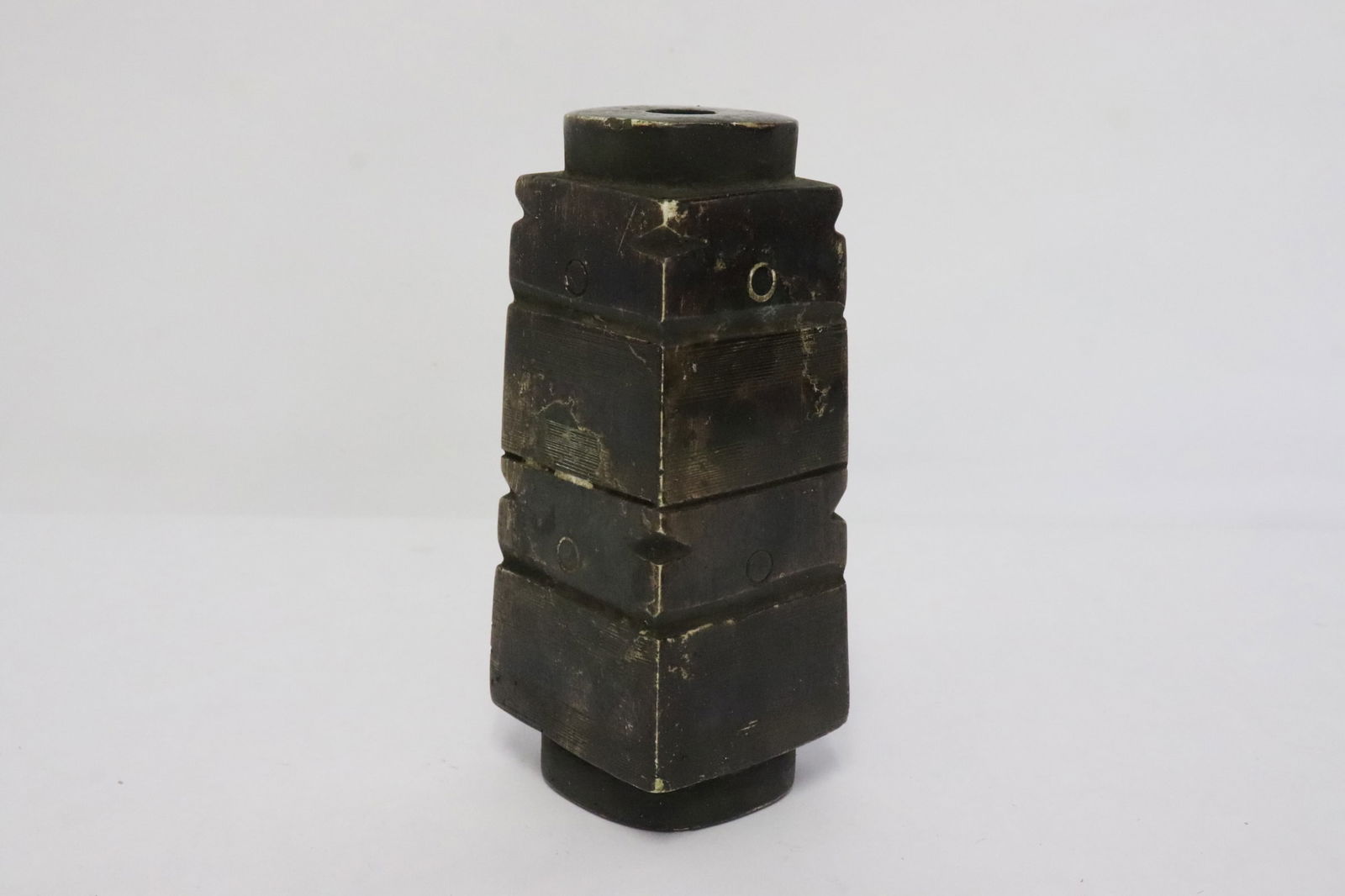 A jade like stone carved cong (1 of 8)