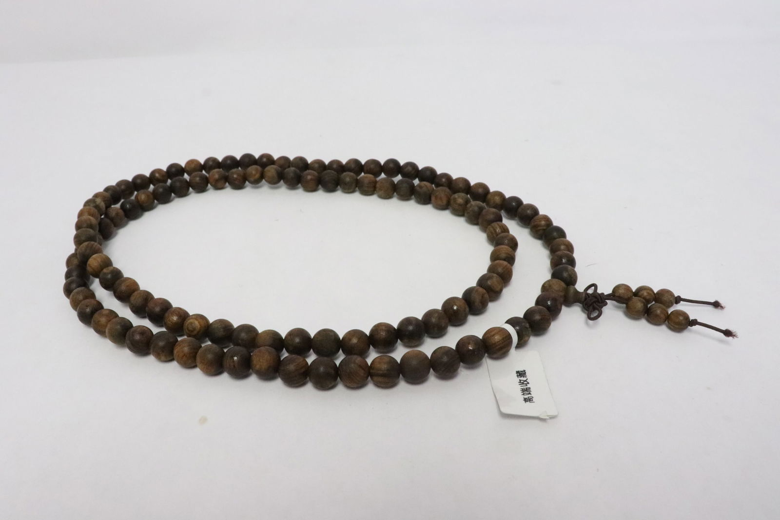 Huanghuali wood bead necklace: Huanghuali wood bead (0.3"x0.3"dia ea) necklace (35"L)