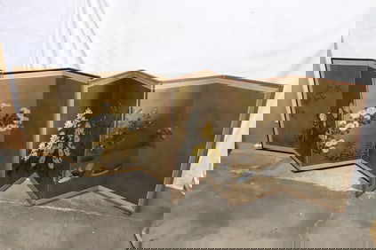 2 Chinese 4-panel dividers w/ watercolor paintings